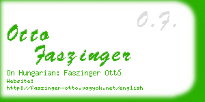 otto faszinger business card